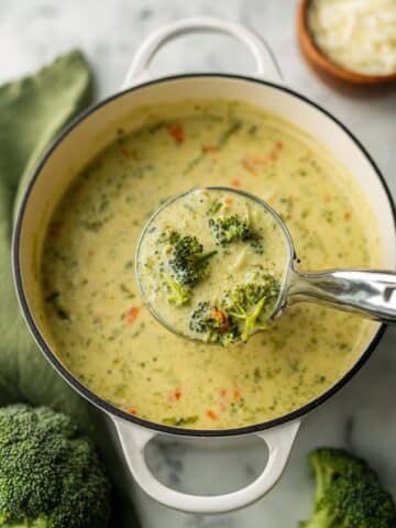 High Protein Broccoli Cheddar Soup Recipe