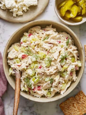 Easy High Protein Feta Chicken Salad Recipe