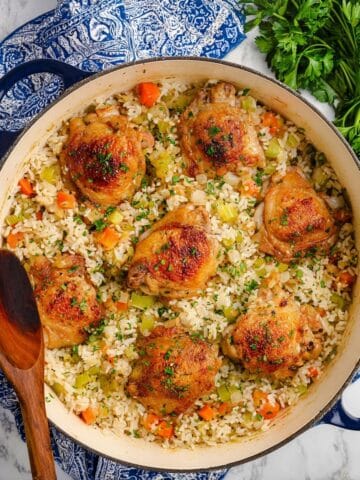 One Pan Chicken and Rice Bake Recipe