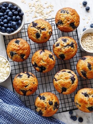 Oat Blueberry Cottage Cheese Muffins Recipe