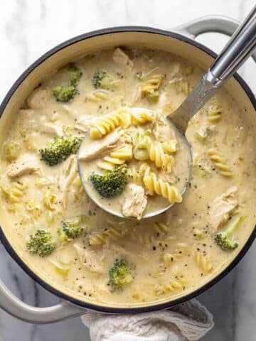 Chicken Alfredo Soup with Broccoli Recipe
