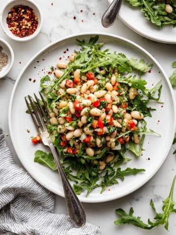 Marinated White Beans with Fresh Herbs, Roasted Red Peppers, and Lemon Recipe