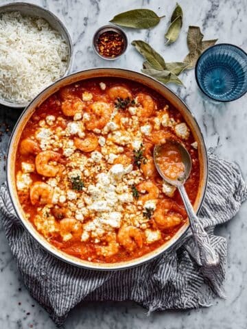 Shrimp Saganaki (Prawn Saganaki) Recipe
