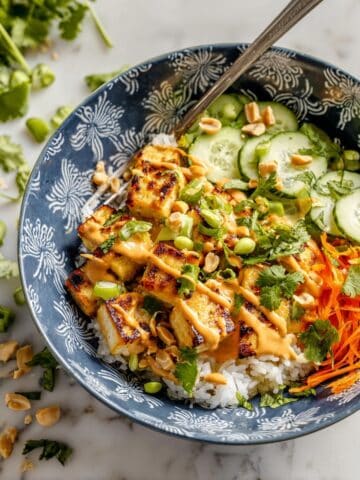 Grilled Peanut Chicken Bowls Recipe