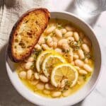 Brothy White Beans with Parmesan & Lemon Recipe