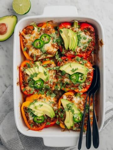 Easy Chicken Enchilada Stuffed Peppers Recipe