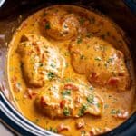 Slow Cooker Tomato Basil Chicken Breasts Recipe