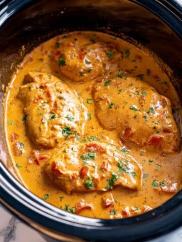 Slow Cooker Tomato Basil Chicken Breasts Recipe
