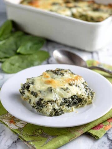 Spinach Casserole with Gruyere and Parmesan Recipe