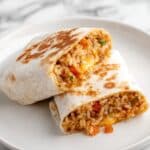 Cheesy Ground Chicken and Rice Burritos Recipe