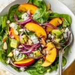 Summer Peach Spinach Salad Recipe