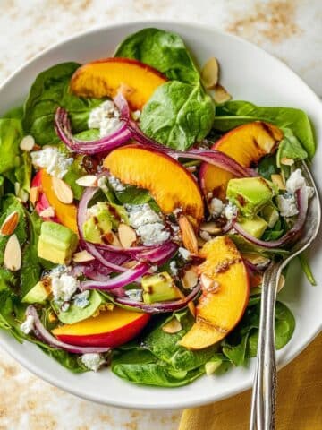 Summer Peach Spinach Salad Recipe