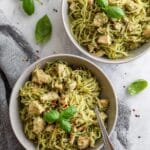 Chicken Pesto Spaghetti Squash Recipe