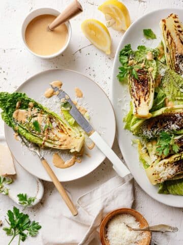 Grilled Romaine Lettuce Caesar Salad (Stovetop) Recipe