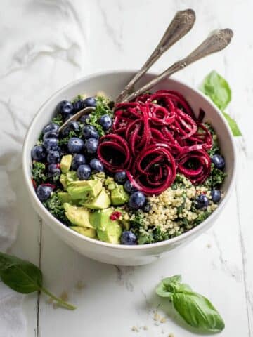 Kale Salad with Quinoa and Blueberries Recipe