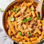 Cottage Cheese Pasta with Lean Ground Turkey and Tomato-Basil Sauce Recipe