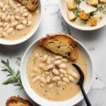 Easy Rosemary Garlic White Bean Soup Recipe
