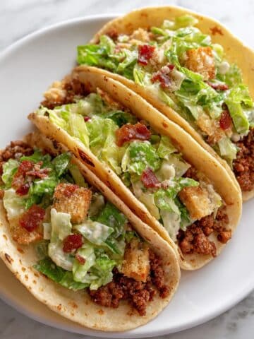 Chicken Caesar Smash Tacos Recipe