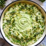Lemon Orzo with Zucchini and Spinach Recipe
