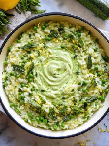 Lemon Orzo with Zucchini and Spinach Recipe
