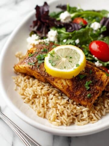 Air Fryer Spiced Halibut Fillets Recipe