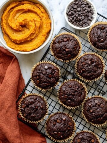 Feel-Good Chocolate Pumpkin Muffins Recipe