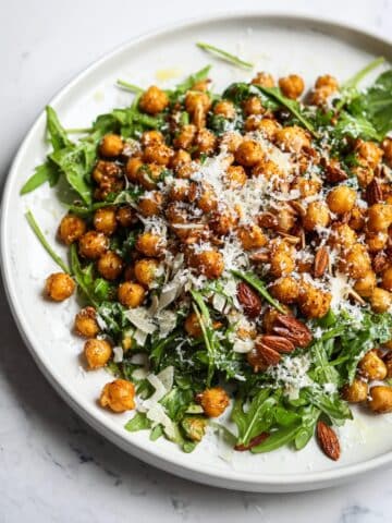 Arugula and Roasted Chickpea Salad with Parmesan Recipe