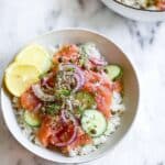 Miso Soy Salmon Sashimi Bowl Recipe