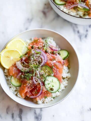 Miso Soy Salmon Sashimi Bowl Recipe