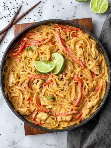 Thai Curry Noodles with Chicken in a Crazy Good Sauce Recipe