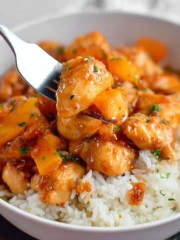 Mango Chicken with Coconut Milk Rice Recipe