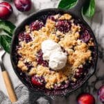 Easy Skillet Plum Cobbler Recipe