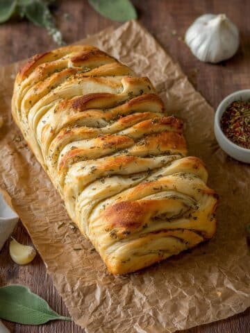 Vegan Garlic Pull Apart Bread Recipe