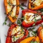 Roasted Goat Cheese Stuffed Mini Peppers (Easy Appetizer) Recipe