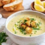 Creamy Artichoke Soup with Lemon and Parsley Recipe