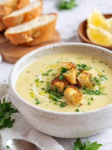 Creamy Artichoke Soup with Lemon and Parsley Recipe