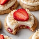 Strawberry Shortcake Cookies with Mascarpone Whipped Cream and Shortcake Crumble Recipe