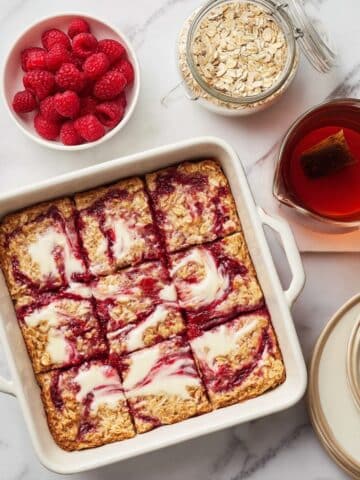 Raspberry Cottage Cheese Baked Oatmeal Recipe