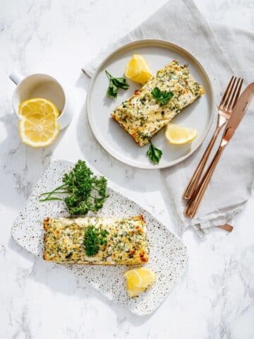 Oven-Baked Cod with Herb-Mayonnaise Topping Recipe