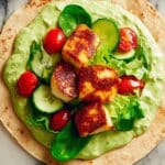 Halloumi Wraps with Hot Honey and Cilantro Yogurt Sauce Recipe