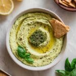 Pesto Hummus: A Quick and Nutritious 15-Minute Dip, Spread, or Sauce Recipe