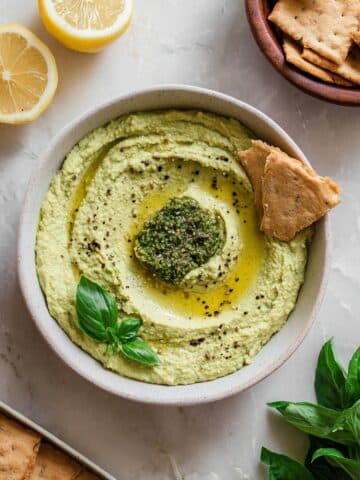 Pesto Hummus: A Quick and Nutritious 15-Minute Dip, Spread, or Sauce Recipe