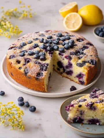 Vegan Lemon Blueberry Cake Recipe