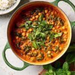 Creamy Chickpea Curry with Coconut Milk, Tahini, and Fresh Herbs Recipe
