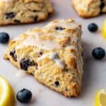 Lemon Blueberry Scones with Lemon Glaze Recipe