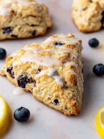Lemon Blueberry Scones with Lemon Glaze Recipe