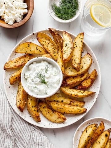 Roasted Greek Potato Wedges (Greek Fries) Recipe