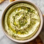 Garlic Basil White Bean Hummus Recipe