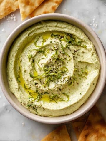 Garlic Basil White Bean Hummus Recipe