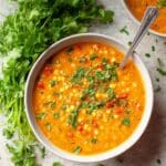 Red Lentil Corn Chowder with Southwestern Spices Recipe